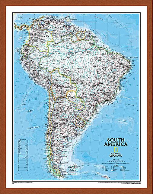 Картина - Карта Южной Америки
