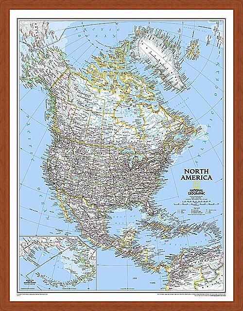 Картина - Карта Северной Америки
