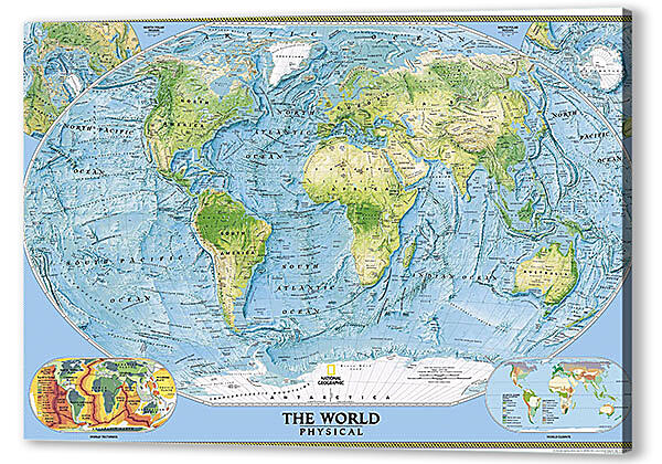 Постер (плакат) - Политическая карта мира
