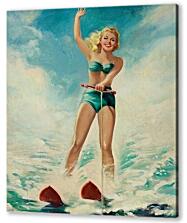 Постер (плакат) - Катание на водных лыжах