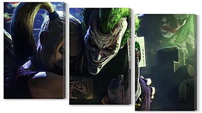 Модульная картина - batman, arkham city, joker
