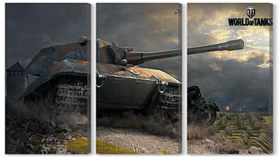 Модульная картина - world of tanks, e 100, tank
