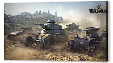 Постер (плакат) - world of tanks, t1, renault ft