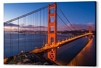 Постер (плакат) - Мост Golden Gate в Сан-Франциско