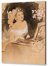 Постер (плакат) - Пианистка и ангел