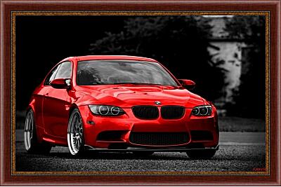 Картина - Красная БМВ (BMW)