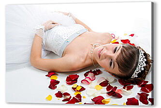 Постер (плакат) - Невеста в лепестках роз
