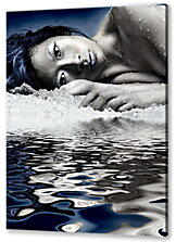 Постер (плакат) - Азиатка у воды
