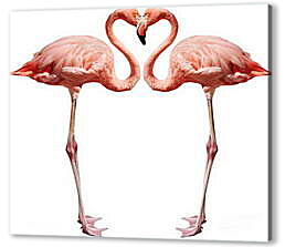 Постер (плакат) - Сердце фламинго