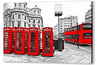 Постер (плакат) - Телефонная будка. Лондон