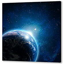 Постер (плакат) - Планета и звезды