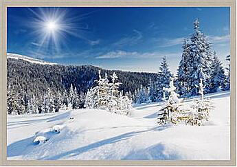 Картина - Лес в снегу

