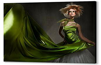 Постер (плакат) - Зеленое платье
