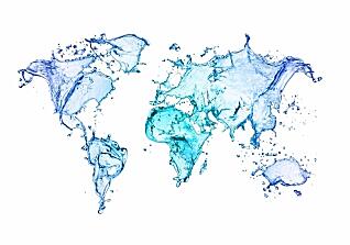 Картина - Карта мира из воды