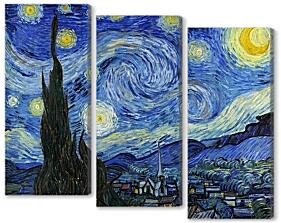 Модульная картина - Винсент Ван Гог. Звездная ночь