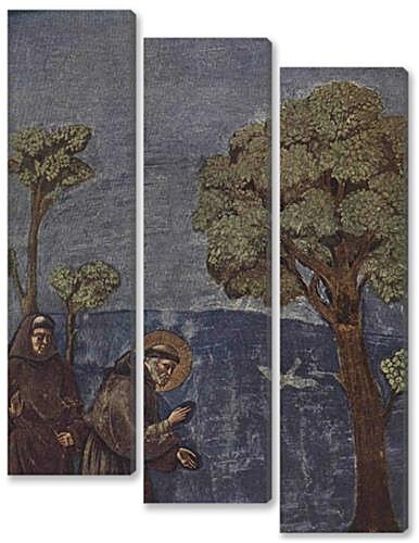 Модульная картина - Saint Franciss sermon to birds. Fragment.
