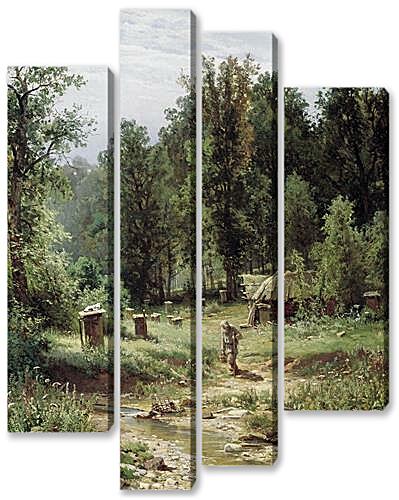 Модульная картина - Пасека в лесу	
