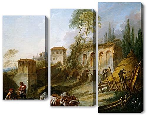 Модульная картина - Imaginary Landscape with the Palatine Hill from Campo Vaccino
