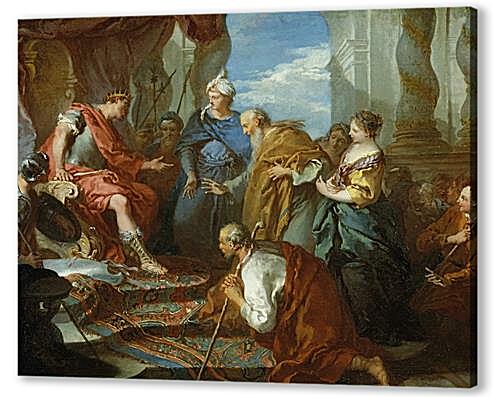 Постер (плакат) - Joseph presenting his father and brothers to Pharaoh
