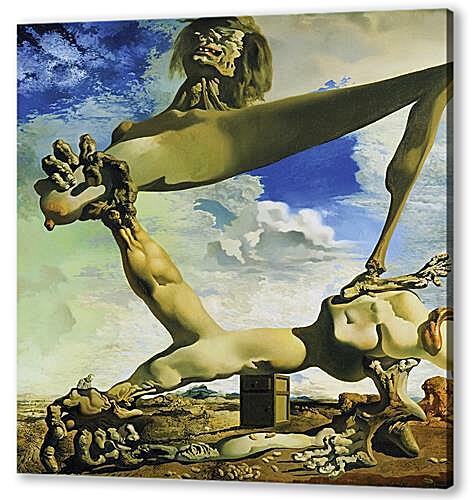 Картина маслом - Мягкая конструкция с варёными бобами (Предчувствие гражданской войны) 