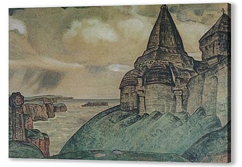 Картина маслом - могила викинга. 1908	
