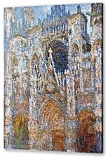 Картина маслом - rouen cathedral magic in blue