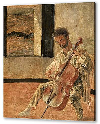 Картина маслом - Портрет виолончелиста Пишо Рекара	
