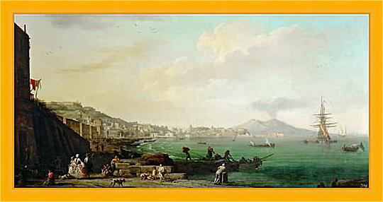 Картина - View of Naples with Mt. Vesuvius
