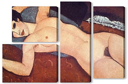 Модульная картина - Nude on cushion	
