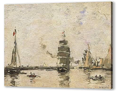 Картина маслом - Boats in Trouville Harbor

