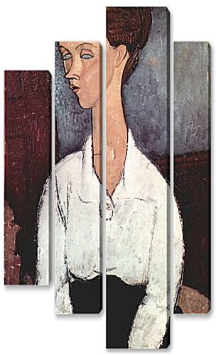 Модульная картина - Portrait of Lunia Czechowska in white blouse	
