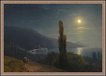 Картина - Вид Крыма в лунную ночь