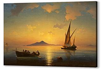 Картина маслом - Неаполитанский залив. 1841