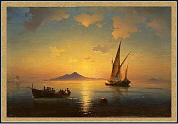 Картина - Неаполитанский залив. 1841