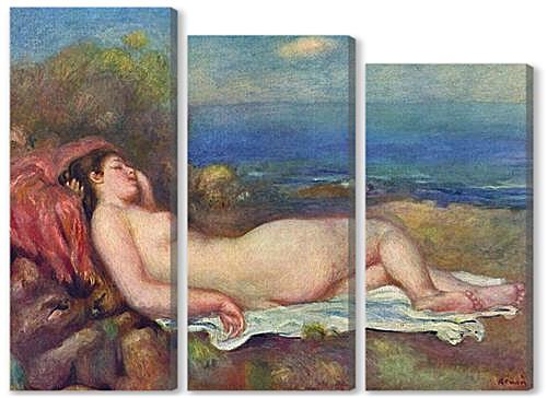 Модульная картина - Sleeping Nude near the Sea

