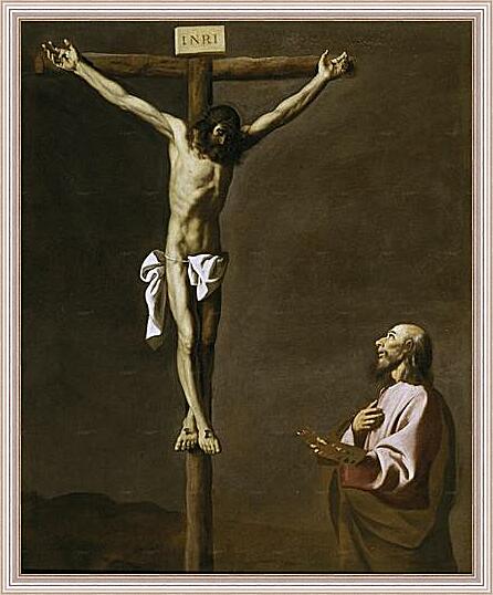 Картина - Saint Luke as a painter,before christ on the Cross
