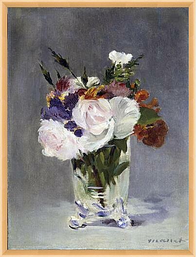 Картина - Цветы в хрустальной вазе
