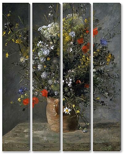 Модульная картина - Цветы в вазе
