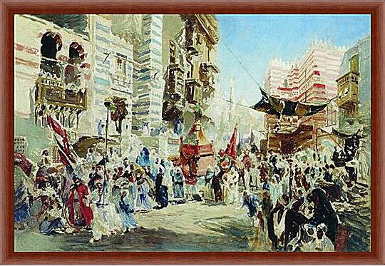 Картина - Эскиз к картине Перенесение священного ковра из Мекки в Каир