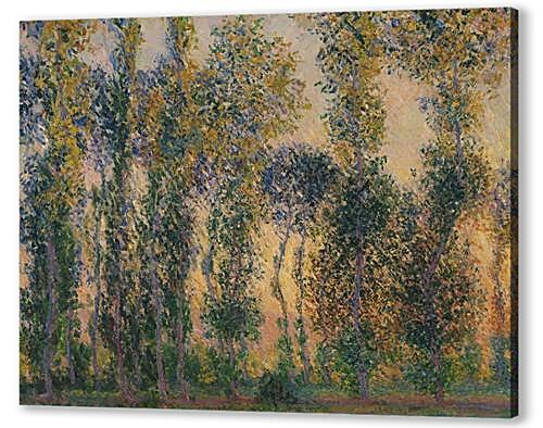 Картина маслом - Poplars at Giverny, Sunrise