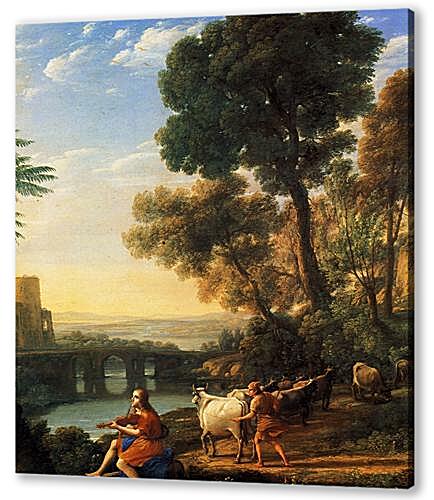 Картина маслом - Paysage avec Mercure enlevant les boeufs d Apollon
