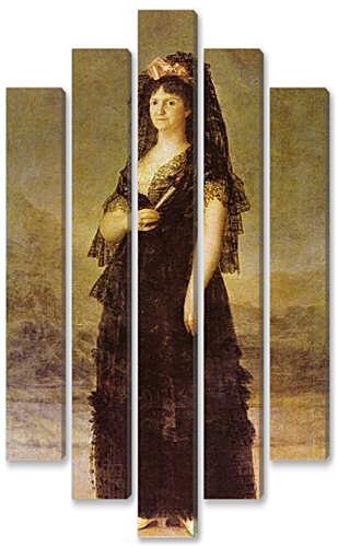 Модульная картина - Portrait of the Queen of Spain Maria Louisa, nee Bourbon-Parma
