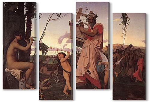 Модульная картина - Anacreon, Bacchus and Cupid
