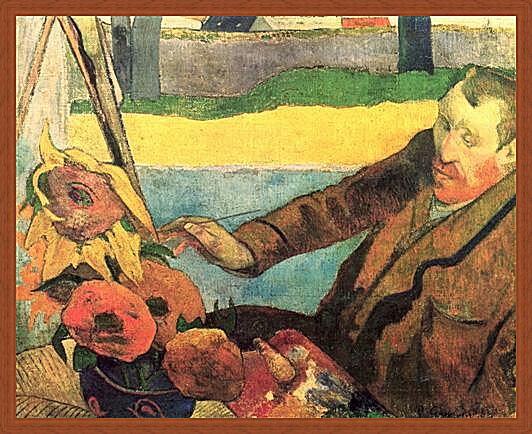 Картина - Van Gogh Painting Sunflowers Ned	

