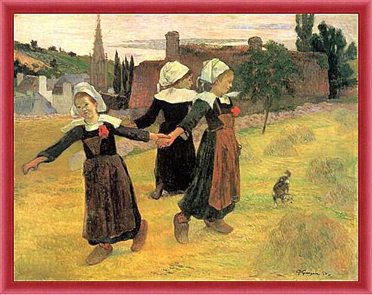 Картина - Breton Girls Dancing, Pont-Aven	
