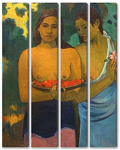 Модульная картина - Les Seins aux Fleurs Rouges, ou Deux Tahitiannnes (aux fleurs de mango)	
