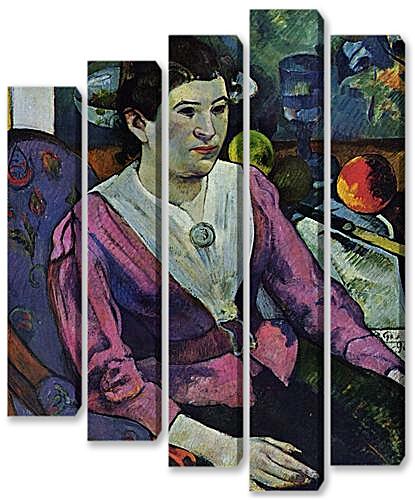 Модульная картина - Portrait de femme a la nature morte de Cezanne	

