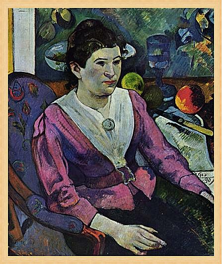 Картина - Portrait de femme a la nature morte de Cezanne	
