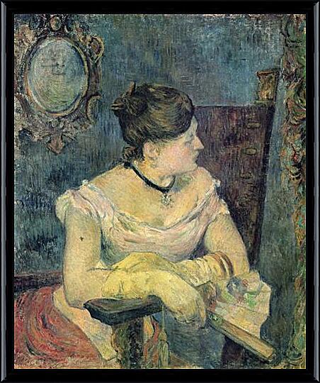 Картина - Mette Gauguin en robe de soir	
