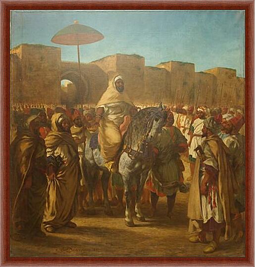Картина - Maulay abd-er-Rahman, sultan du Maroc, sortant de son palais de Maknes, entoure de sa garde et de ses principaux officiers
